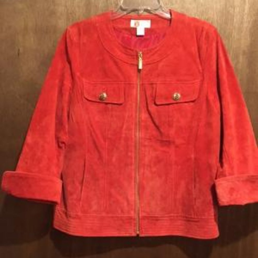 Ladies Bernado Suede Waist Length Jacket, sz Large